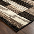 12' Black Brown And Beige Patchwork Runner Rug